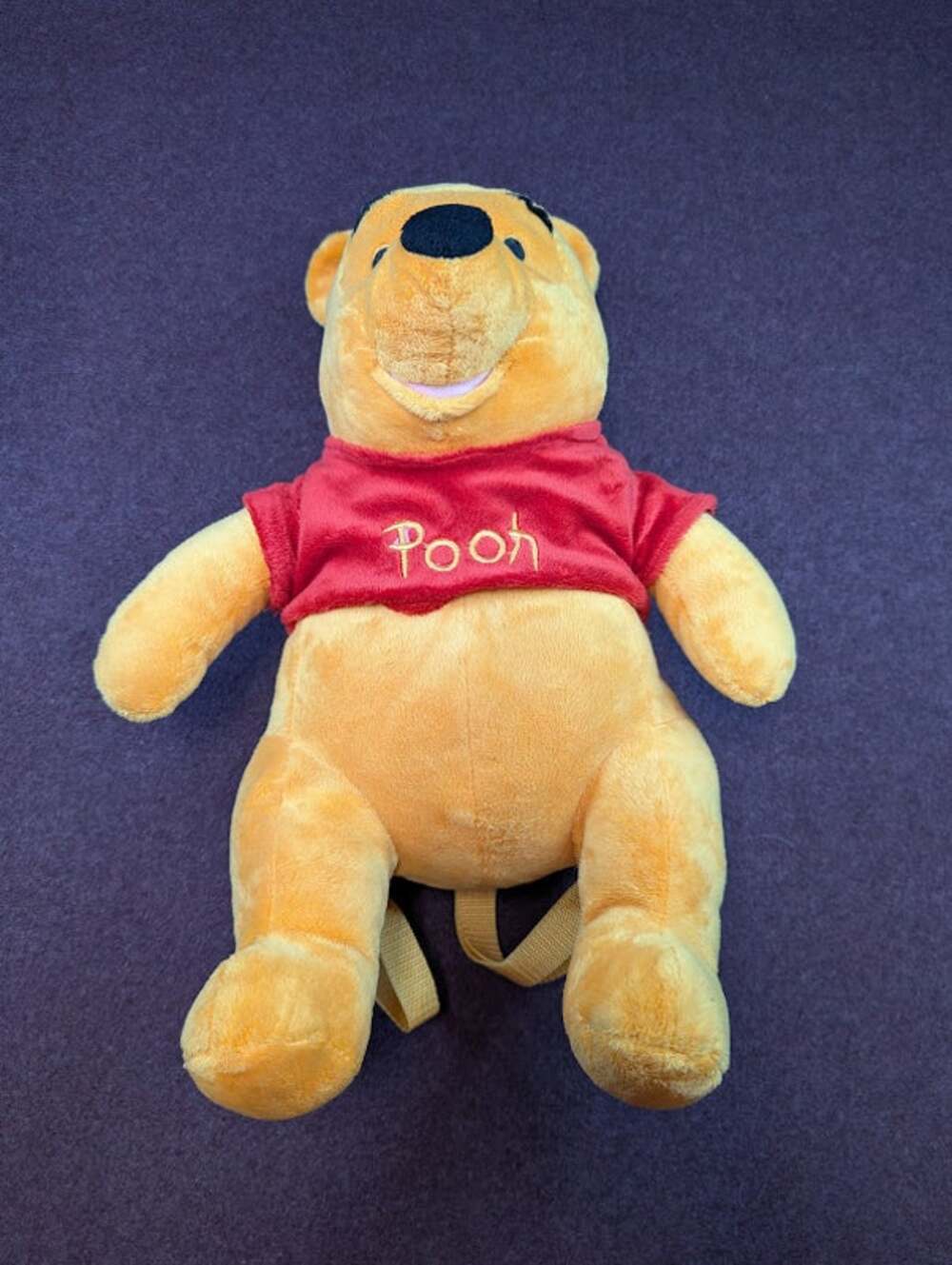 Disney Winnie the Pooh Plush Backpack with Yellow Adjustable Straps - 20 inch